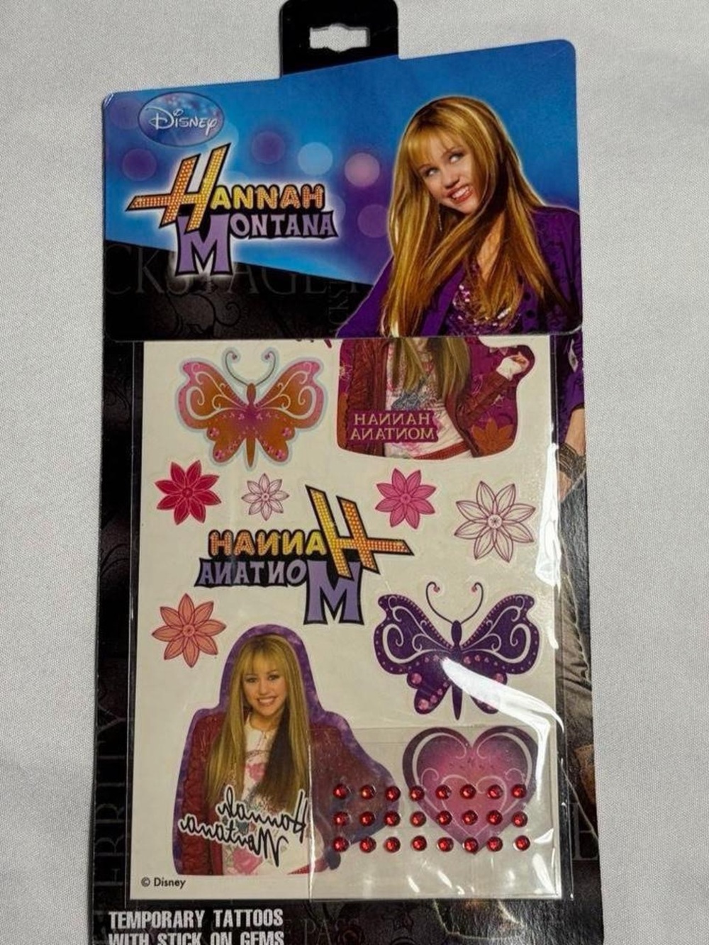 Hannah Montana Purple Temporary Tattoo Set